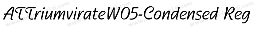 ATTriumvirateW05-Condensed Regular字体转换